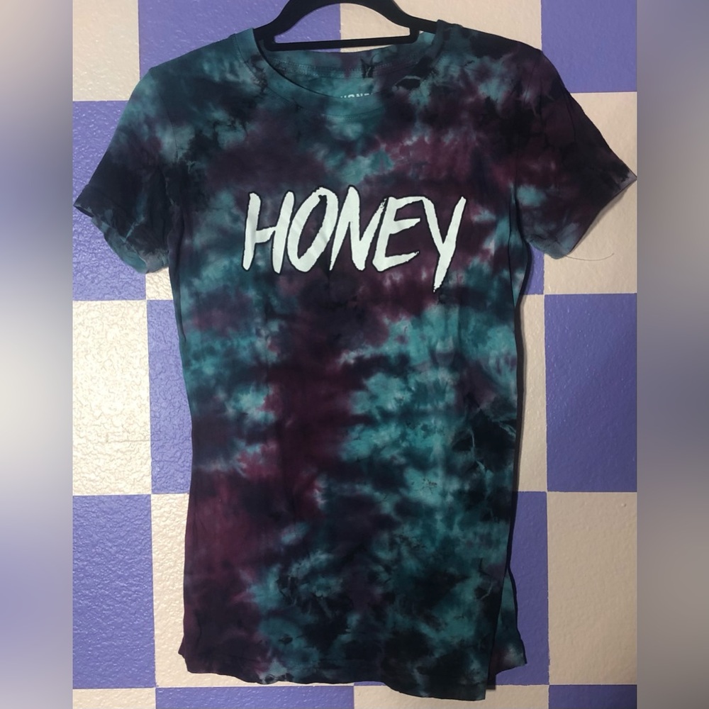 NWOT Honey Moody Tie-Dye Tee in Blue and Purple - Size S